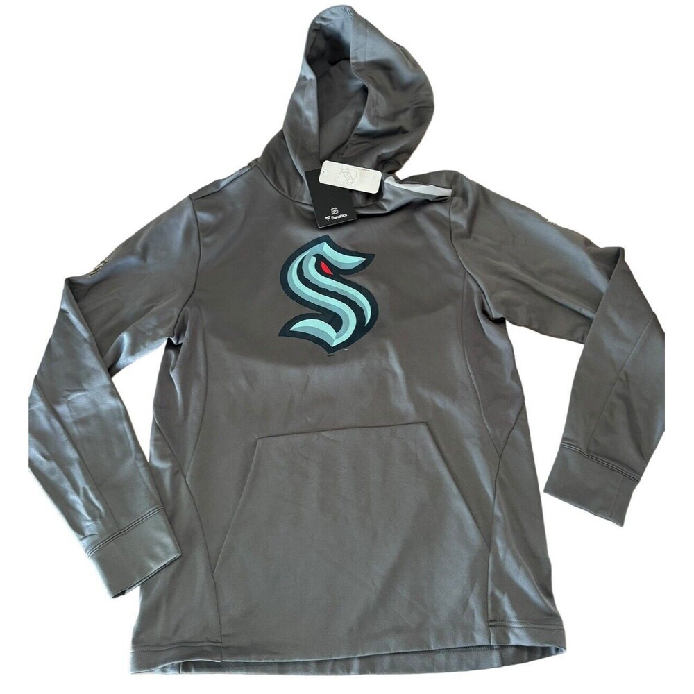 Fanatics Seattle Kraken Authentic Pro Hoodie Gray Men’s‎ Size: Medium NWT